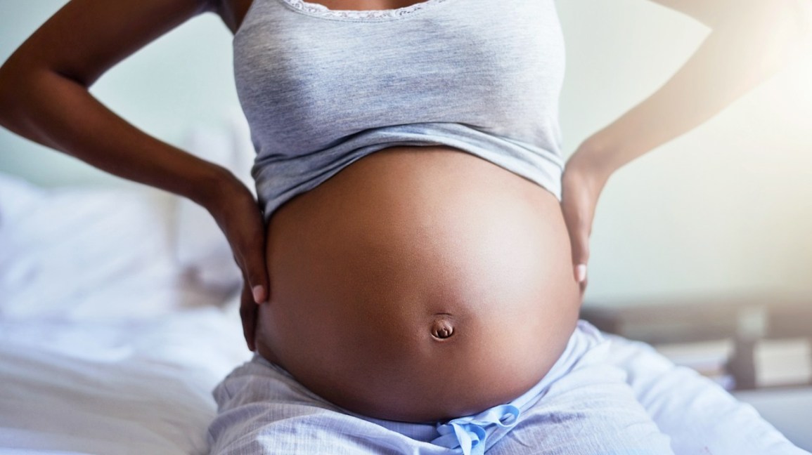 pregnant woman, third trimester, belly, black woman